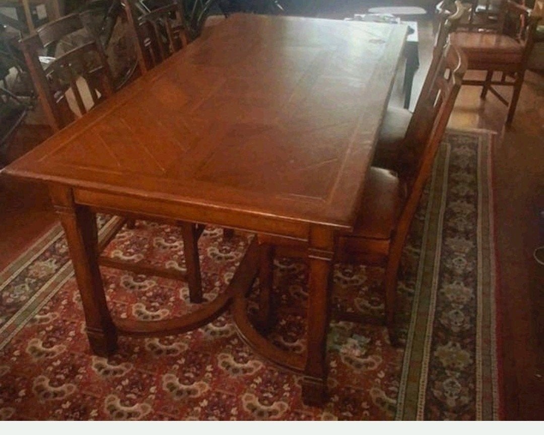 Z.s.m.w Schuitema RAC jugendstil tafel 6 stoelen, Antiek en Kunst, Antiek | Meubels | Tafels, Ophalen