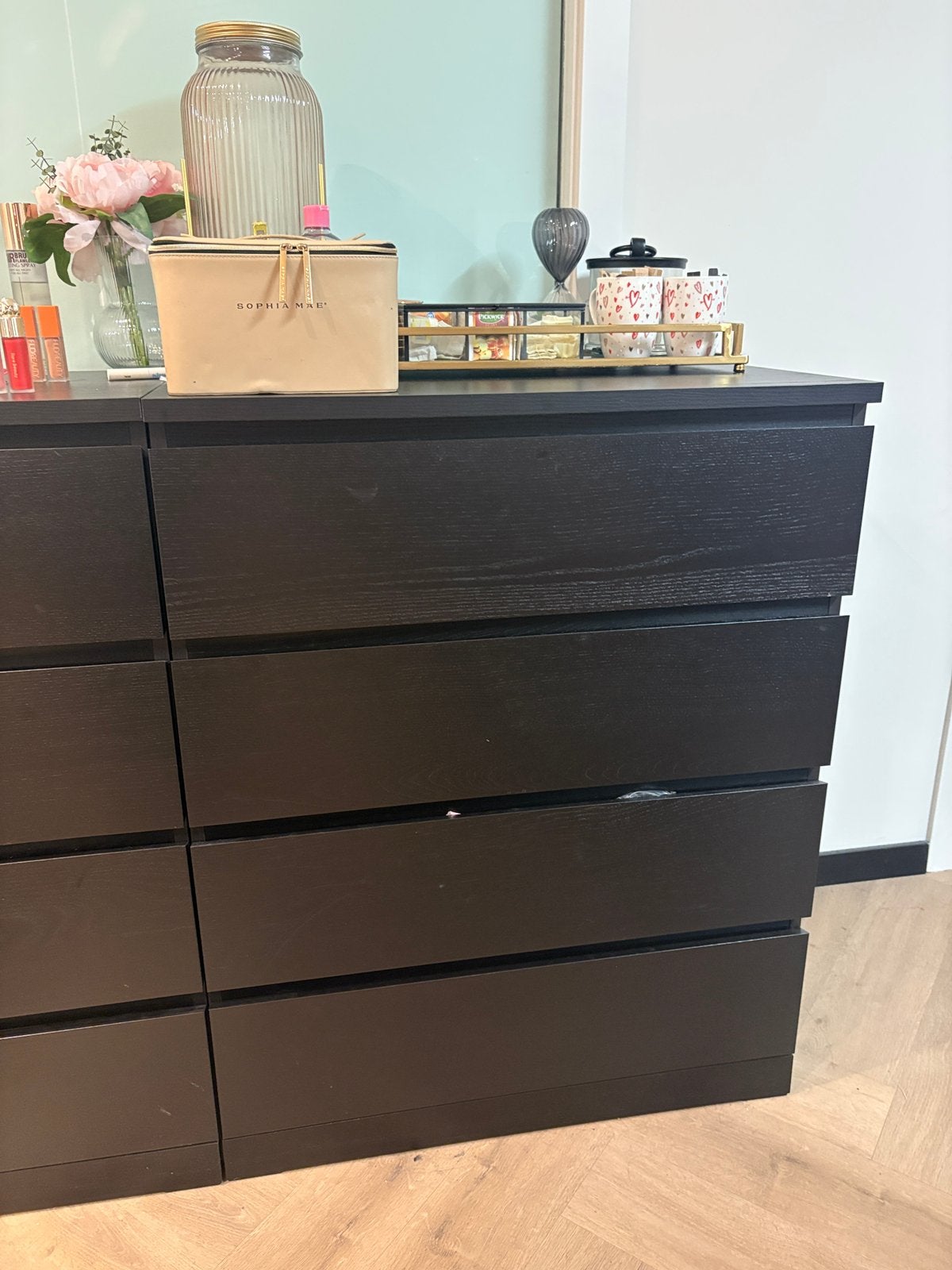 Zwarte malm ikea kasten, Huis en Inrichting, Kasten | Ladekasten, Ophalen of Verzenden