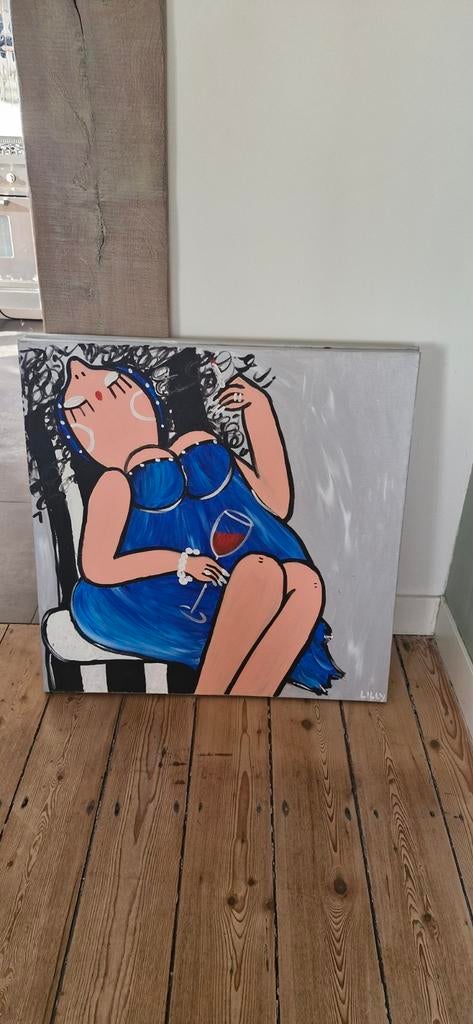 Schilderij Dukke dames, Ophalen