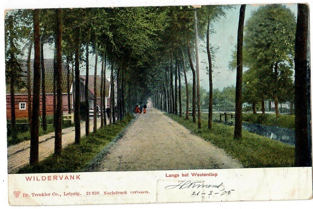 Wildervank - Langs het Westerdiep, Verzenden, Voor 1920, Gelopen, Groningen