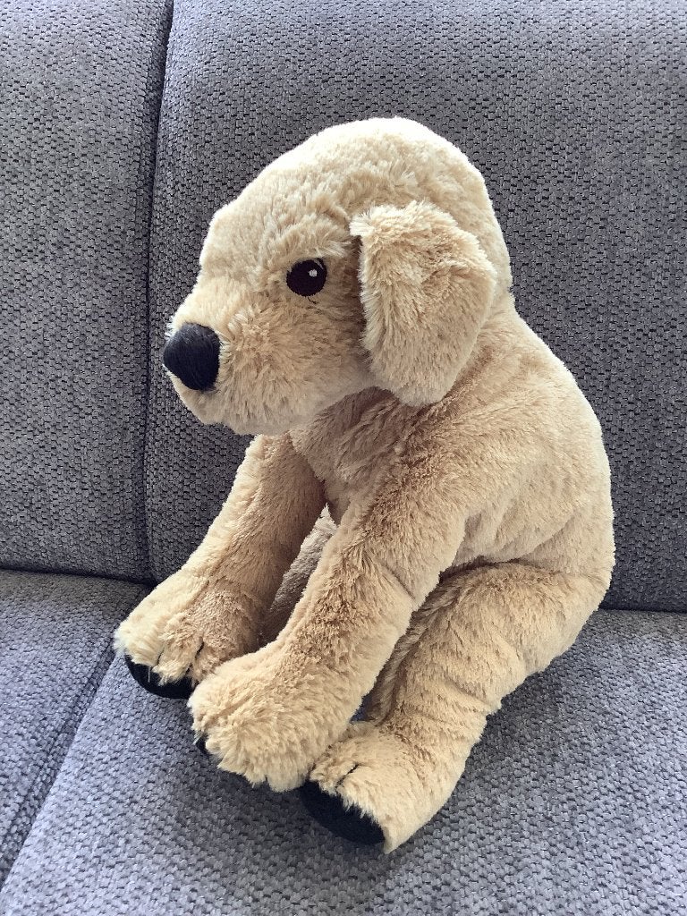 Ikea Hond Golden Retriever Labrador knuffel 35 cm lang 7,50, Ophalen of Verzenden, Zo goed als nieuw, Hond