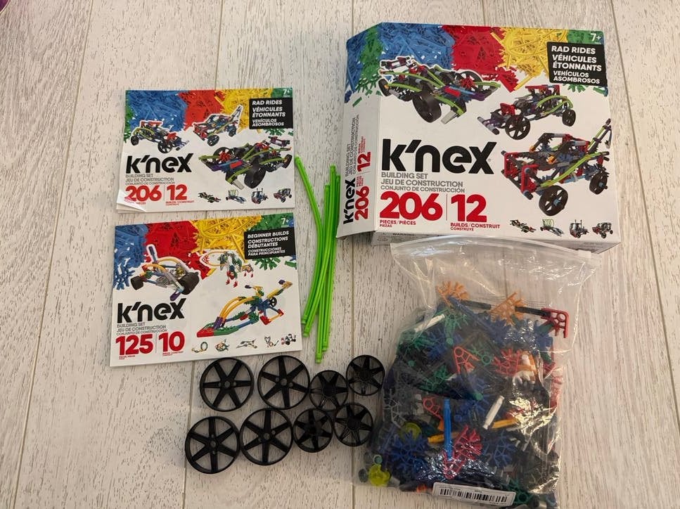 2x K'nex Bouwset - 206 en 125 onderdelen met handleidingen, Ophalen of Verzenden, Zo goed als nieuw, K'nex