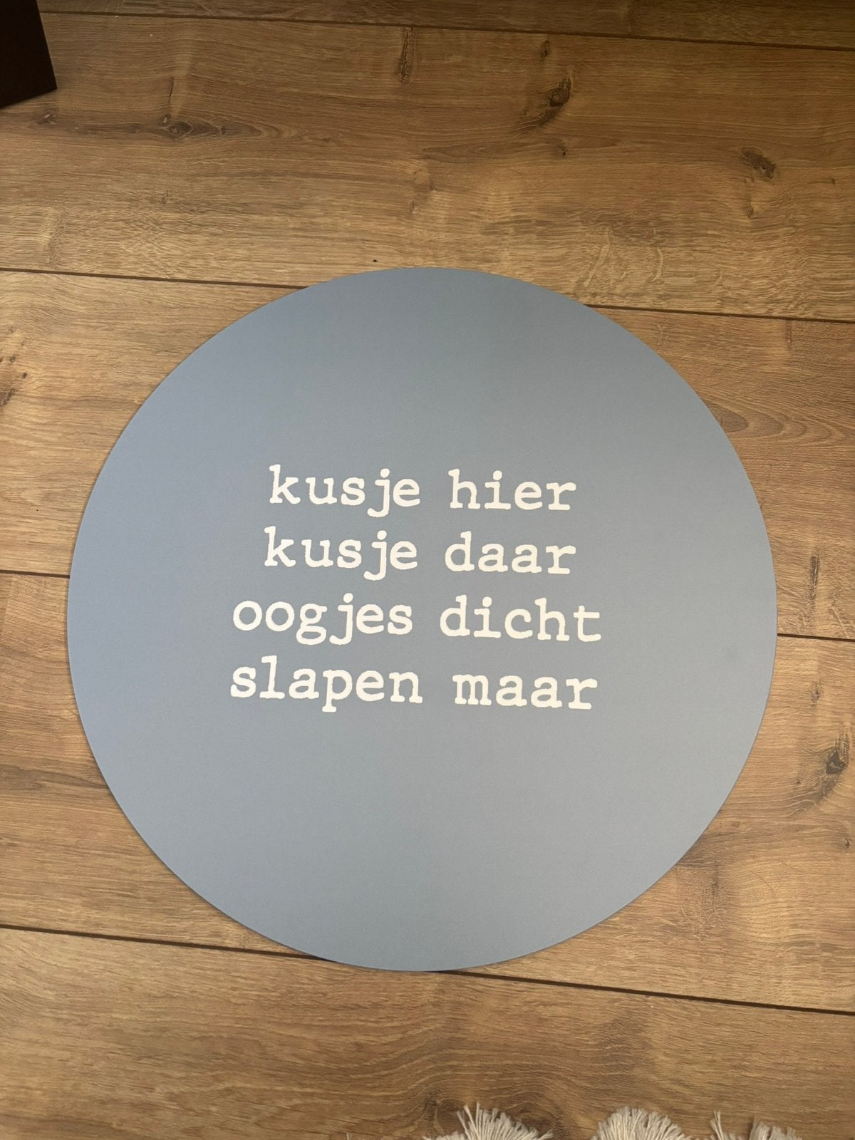 Ronde muurcirkel, Ophalen of Verzenden, Zo goed als nieuw, Blauw, Wandcirkel