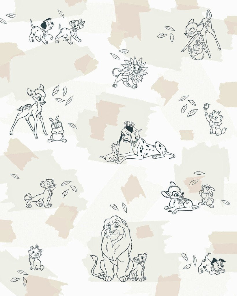 Disney Animals vlies behang, Disney,  Bambi, Lion King, Verzenden, Nieuw