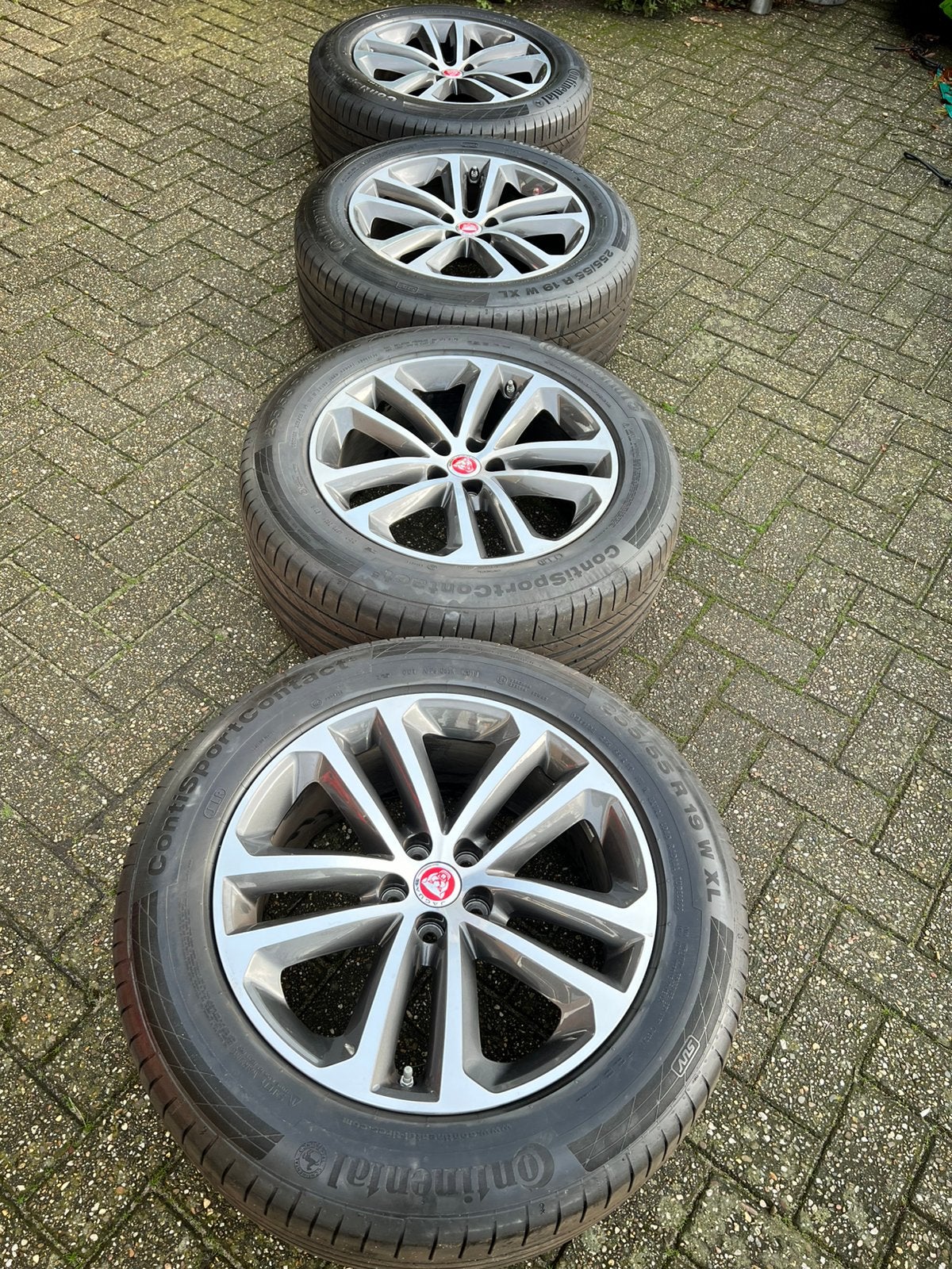 19” Jaguar F pace I pace velgen 5x108 met banden zomer/winte, Auto-onderdelen, Banden en Velgen, 255 mm, Banden en Velgen, Zomerbanden