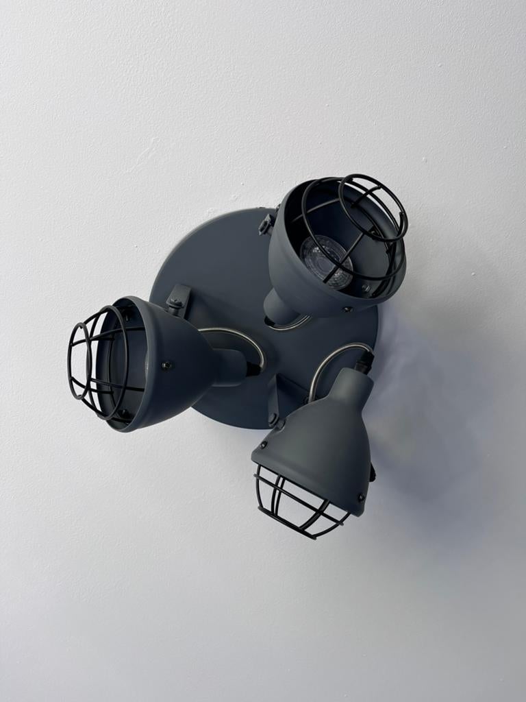 Industriële plafondlamp, Huis en Inrichting, Ophalen, Zo goed als nieuw, Metaal, Industrieel