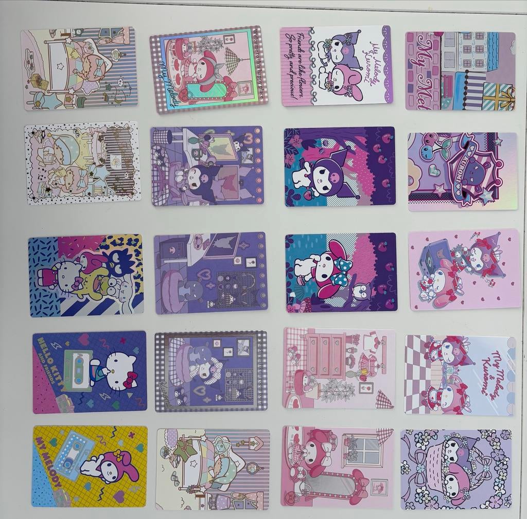 Sanrio Hello Kitty & Friends trading cards, Verzenden, Zo goed als nieuw, Meerdere kaarten