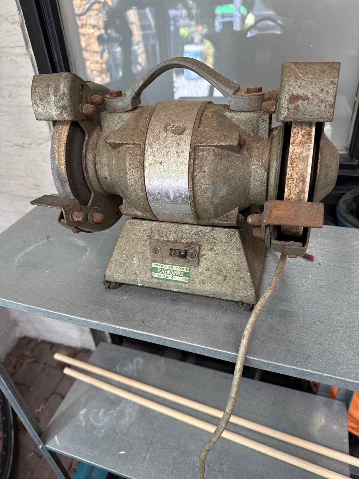 Oude Werkbankslijpmachine - Vintage Slijpmachine, Ophalen, Gebruikt, Minder dan 700 watt, Werkbankslijpmachine