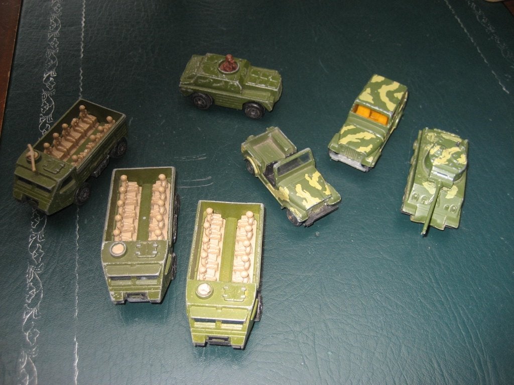 Matchbox legervoertuigen old school speelgoed, Ophalen of Verzenden