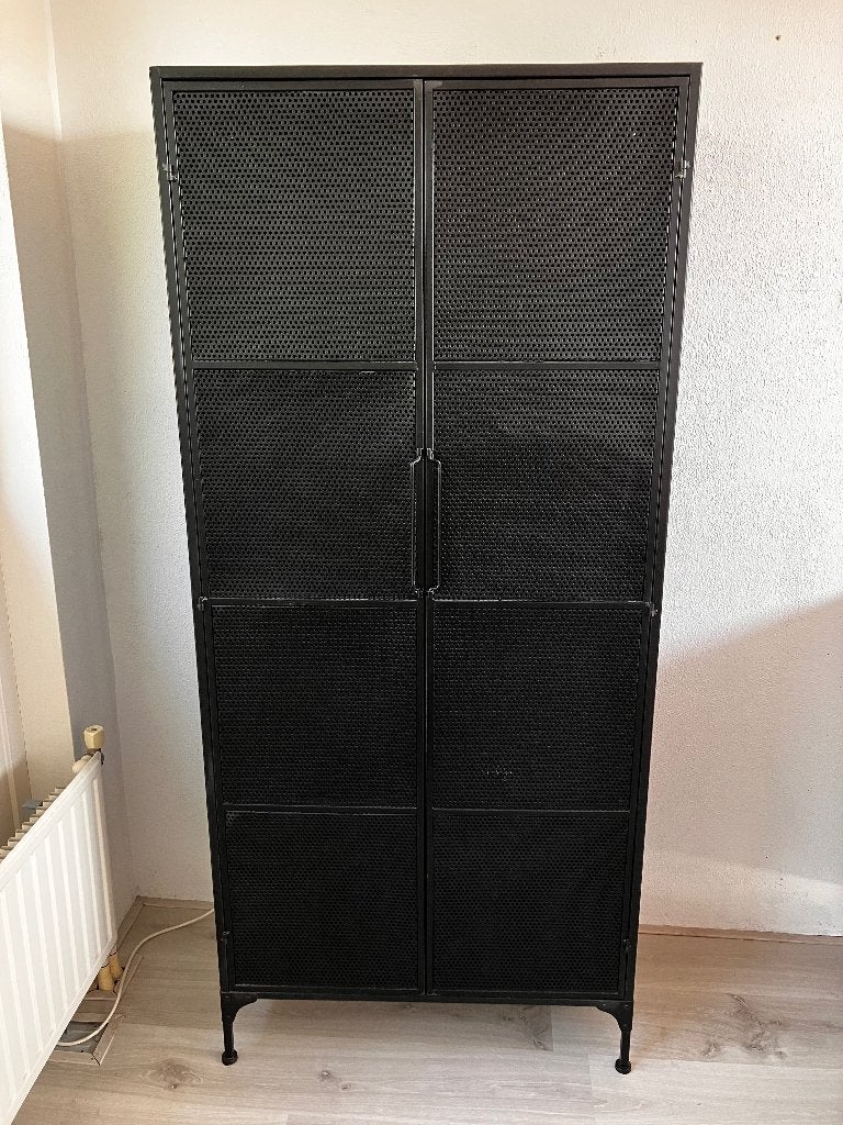 Industriële zwarte kast, Ophalen, 50 tot 100 cm, Metaal, 150 tot 200 cm