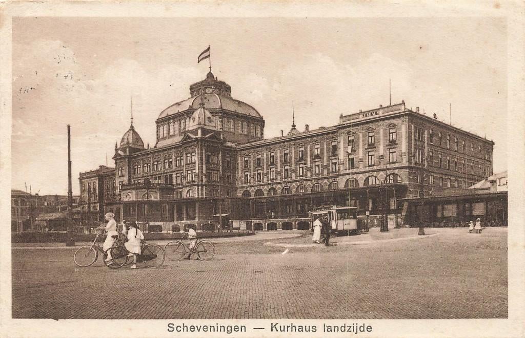 Scheveningen, Kurhaus landzijde  1927, Ophalen of Verzenden, 1920 tot 1940, Gelopen, Zuid-Holland