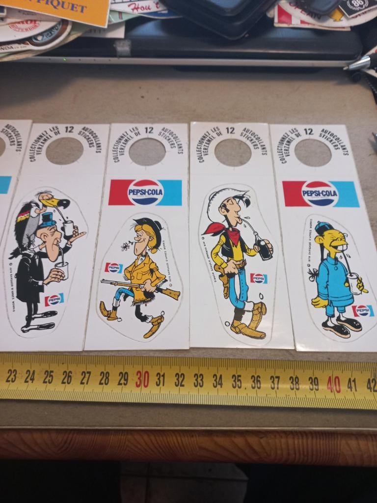 11  stuks pepsi Lucky luke stickers, Ophalen of Verzenden, Zo goed als nieuw
