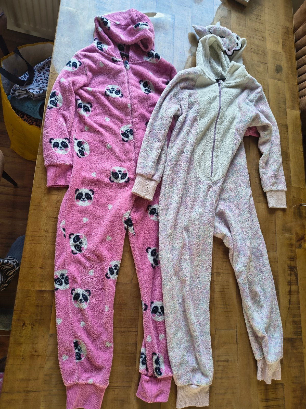 2x Onesie Panda Roze & Wit - Maat 146/152, merk   9th avenue, Kinderen en Baby's, Ophalen of Verzenden, Gebruikt, 9th Avenue, Meisje