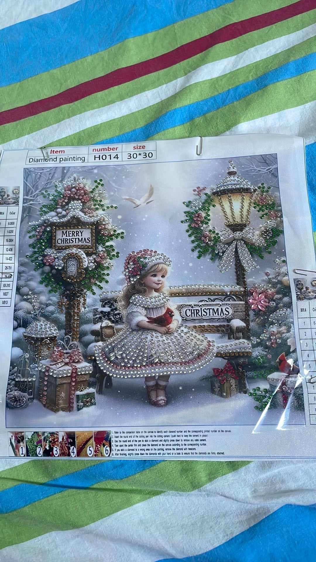 Painting kerst schilderijtje 30x30, Diversen, Kerst, Ophalen, Zo goed als nieuw