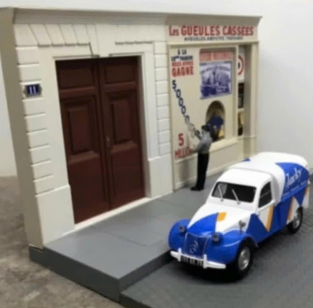 Citroen 2CV reclame schilder diorama 1/43 serie Utilitaires, Verzenden, Nieuw, Auto, Overige merken
