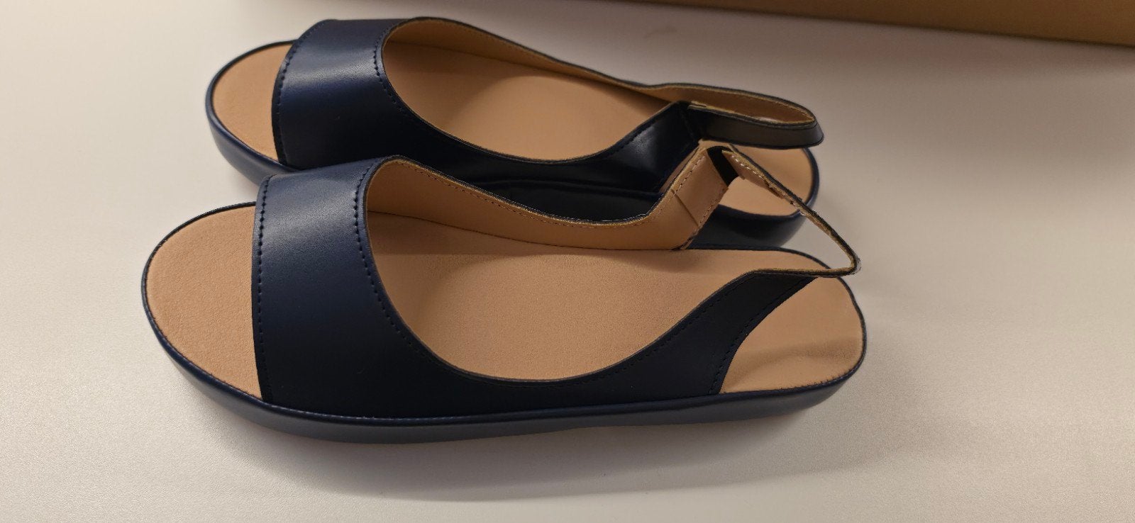 Donkerblauwe sandalen maat 40, Ophalen of Verzenden, Zo goed als nieuw, Blauw, Sandalen of Muiltjes