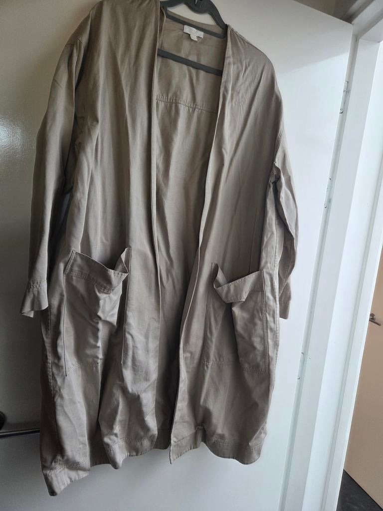 COS oversized trenchcoat grijs/beige maat L, Ophalen of Verzenden