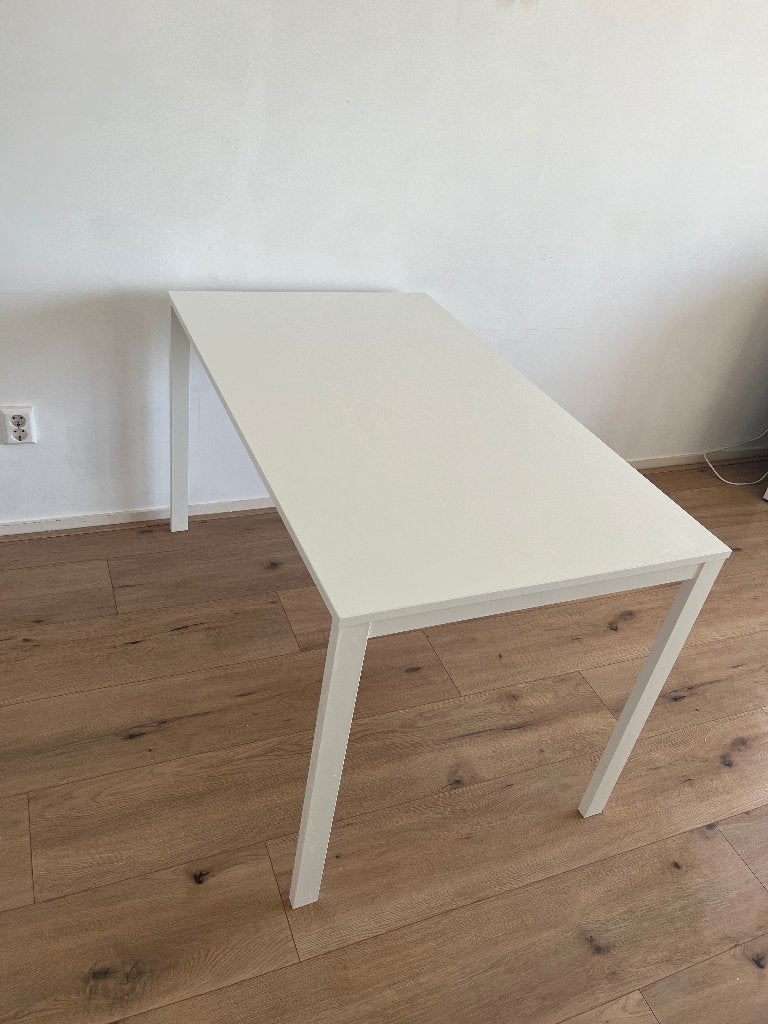 Witte IKEA tafel, Huis en Inrichting, Bureaus, Ophalen, Gebruikt, IKEA, Wit