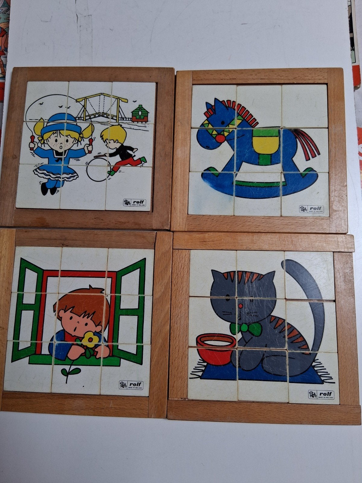 4 Rolf houten puzzels.., Ophalen of Verzenden
