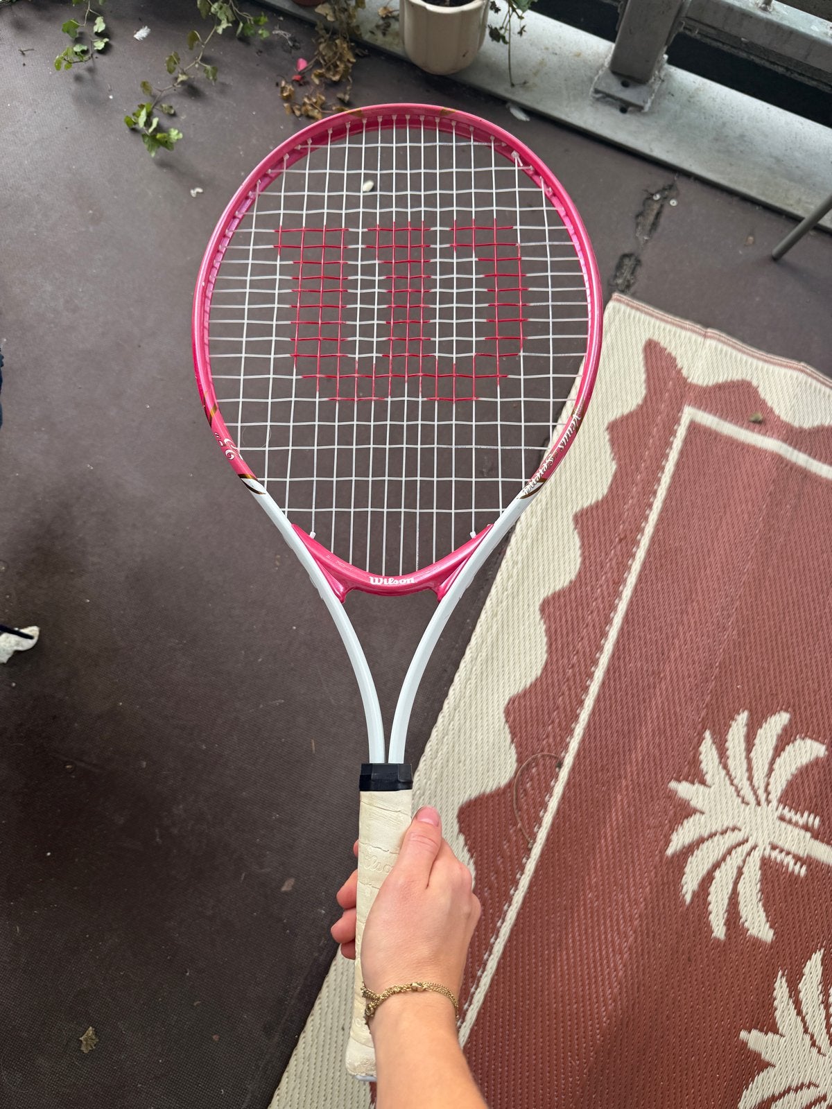 Roze Wilson Tennisracket - Gebruikt, Ophalen of Verzenden, Gebruikt, Racket, Wilson
