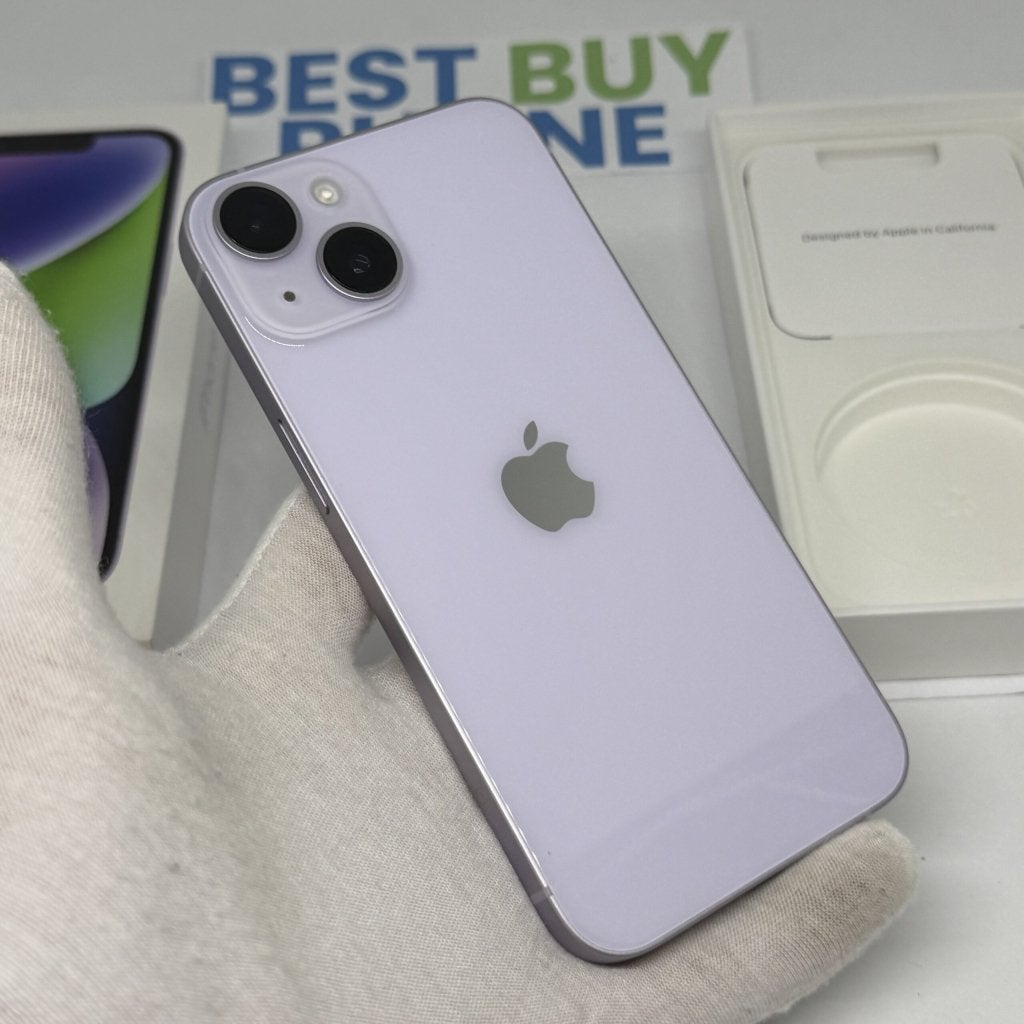 iPhone 14 128GB paars /krasvrij /87% batt /garantie, 128 GB, Apple, Paars, 87 %