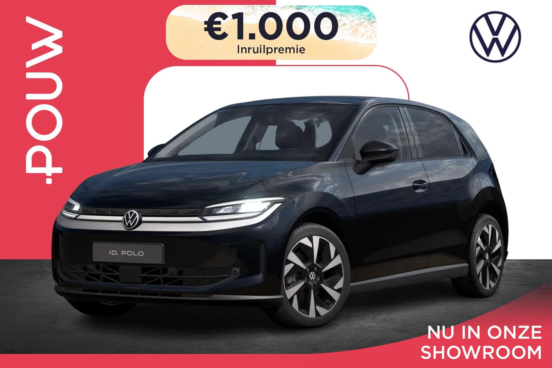 Volkswagen ID. Polo Life First Edition 211pk 52 kWh | LMV 17, Auto's, 12 maanden, Stof, 453 km, Zwart