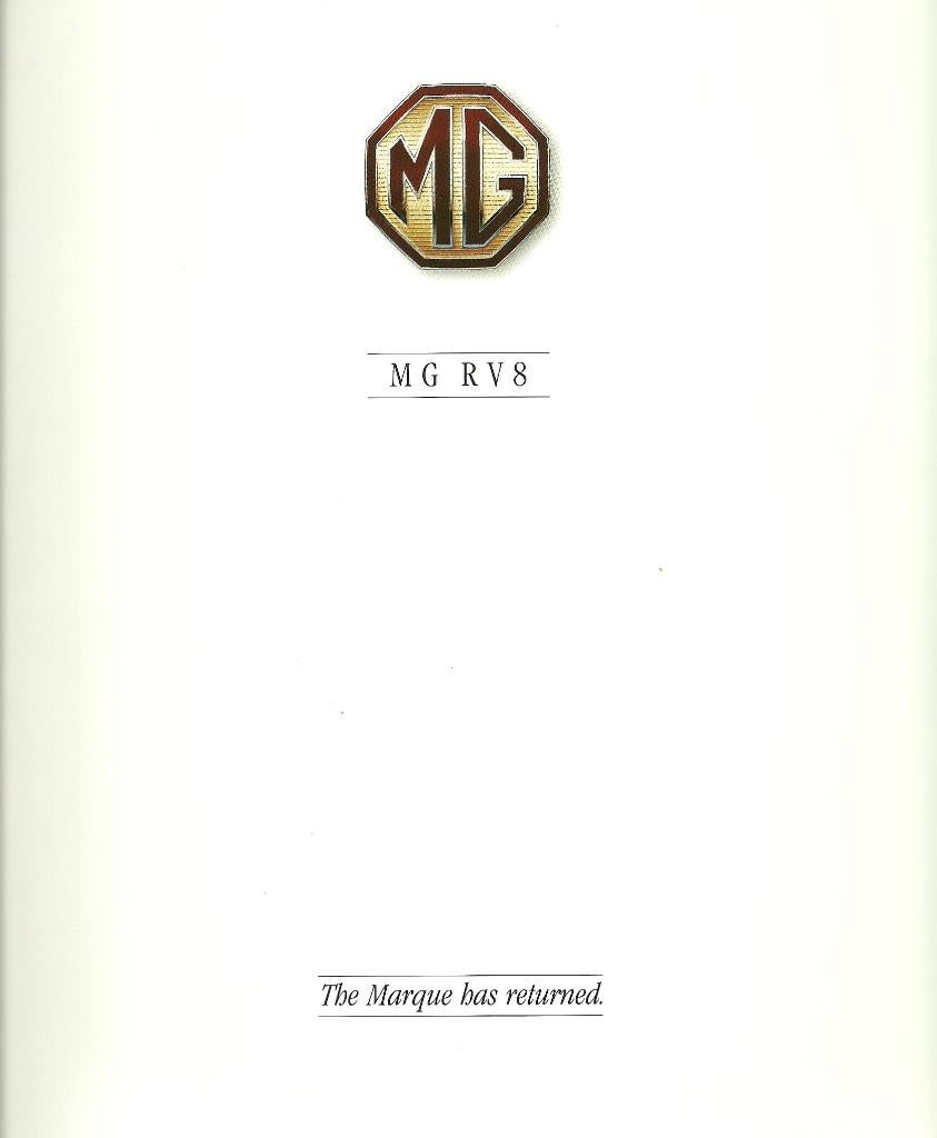 MG RV8 (cabriolet) folder, Ophalen of Verzenden, Zo goed als nieuw, Overige merken