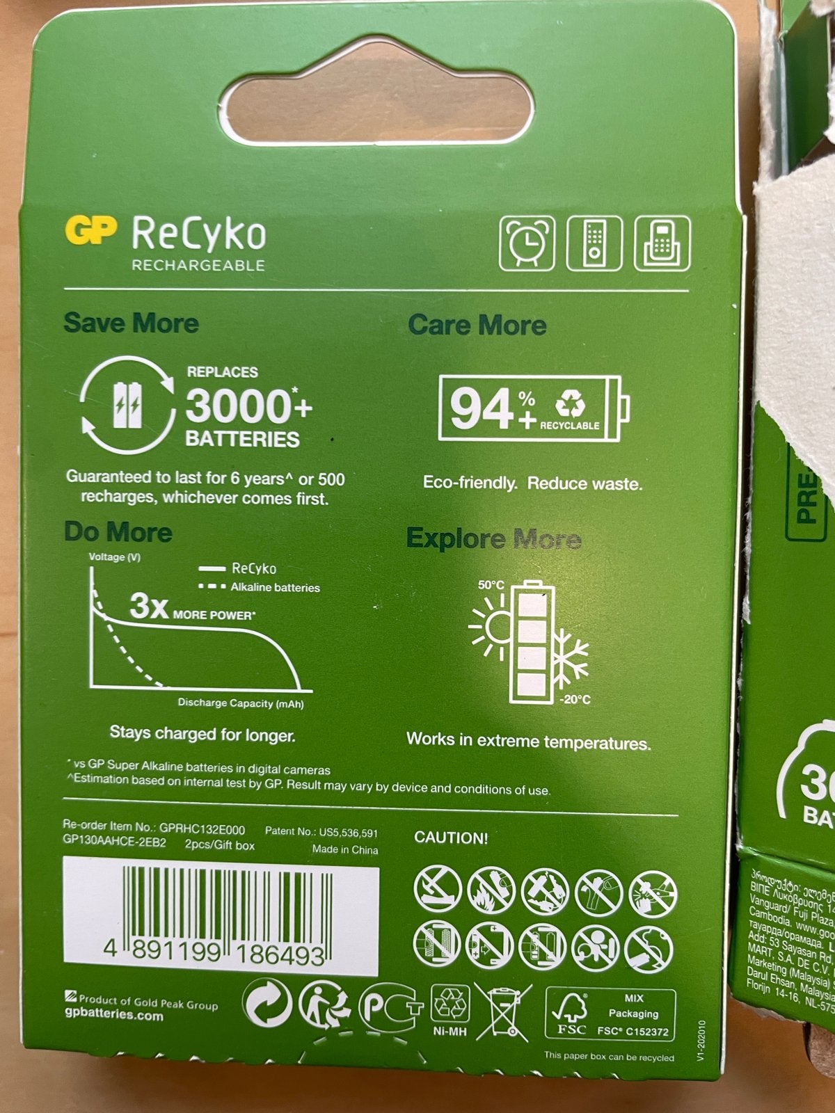 GP ReCyko Oplaadbare AA Batterijen - 2 stuks, Audio, Tv en Foto, Accu's en Batterijen, Ophalen, Nieuw, Oplaadbaar