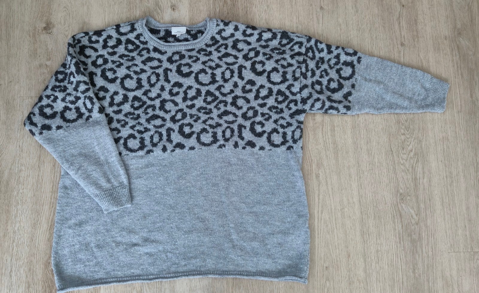 only carmakoma 46-48 zgan trui grijs met luipaardprint, Kleding | Dames, Ophalen of Verzenden, Zo goed als nieuw, Grijs, Trui of Vest