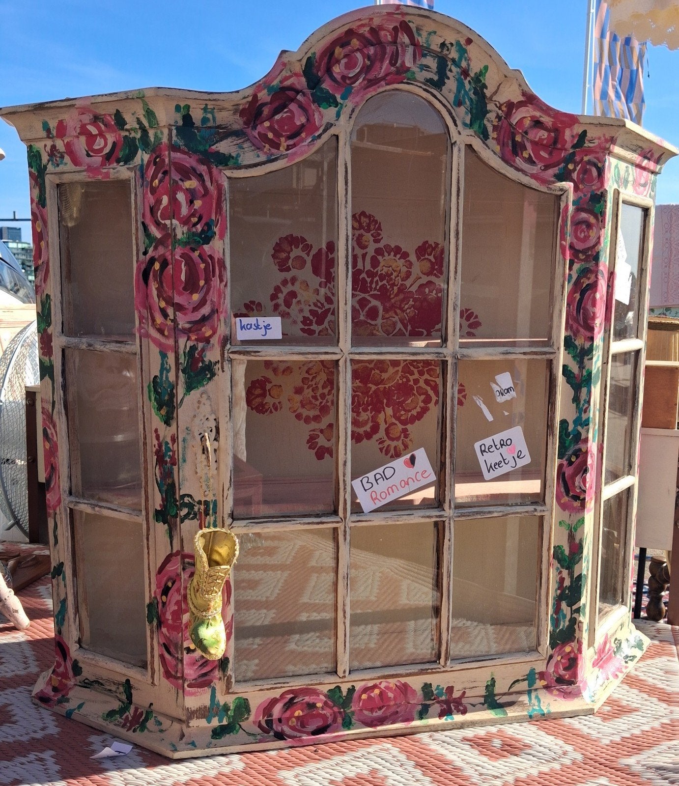 Handgeschilderd/Boho/Mexicaans/Kastje/Vitrine, Ophalen