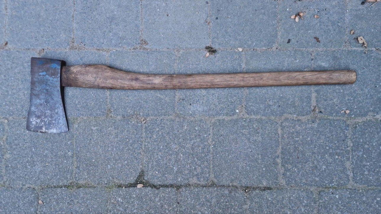 Bijl, Pandel (P 4) met houten steel (90 cm), Ophalen, Gebruikt, Overige typen