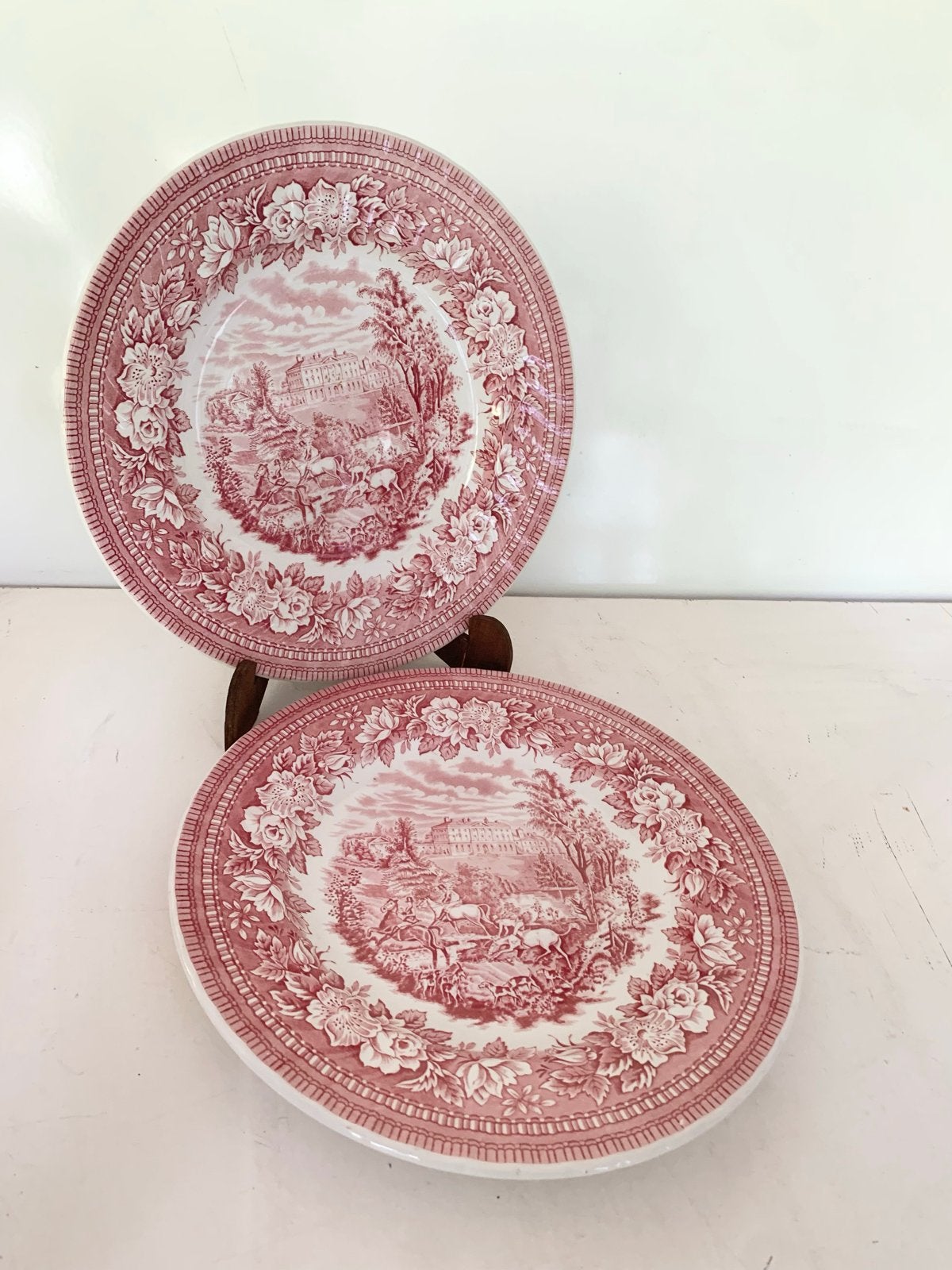 2 antieke Engelse borden, H. Aynsley & Co Ltd 38,5 cm, Antiek en Kunst, Ophalen of Verzenden