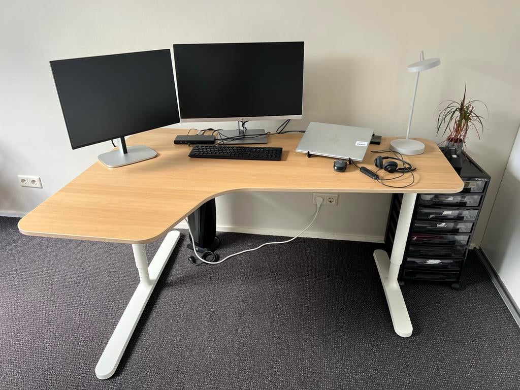 IKEA Hoekbureau - 160x110/60 cm - Zo goed als nieuw, Huis en Inrichting, Ophalen, Zo goed als nieuw, IKEA, Hoekbureau
