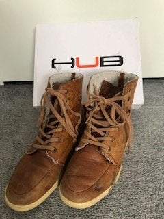 Jongensschoenen/herenschoenen HUB maat 41, Bruin, Ophalen of Verzenden, Hub, Gedragen