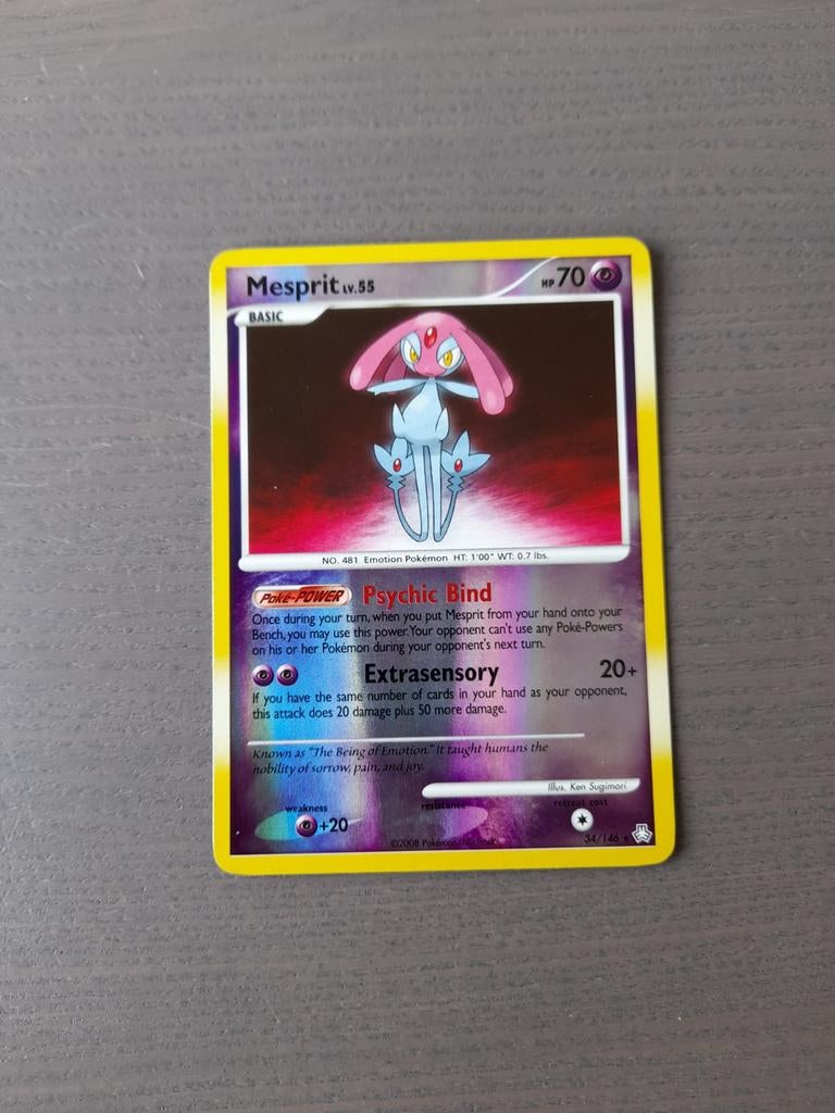 2008 legends awakened 34/146 mesprit reverse, Ophalen of Verzenden, Gebruikt, Losse kaart, Foil