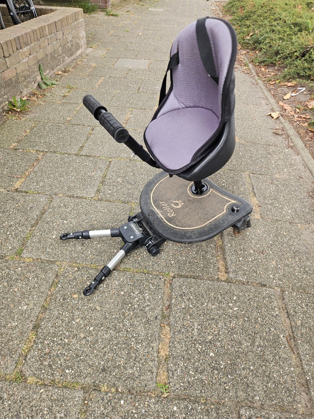 Meerijdplankje met zitje voor kinderwagen, Ophalen