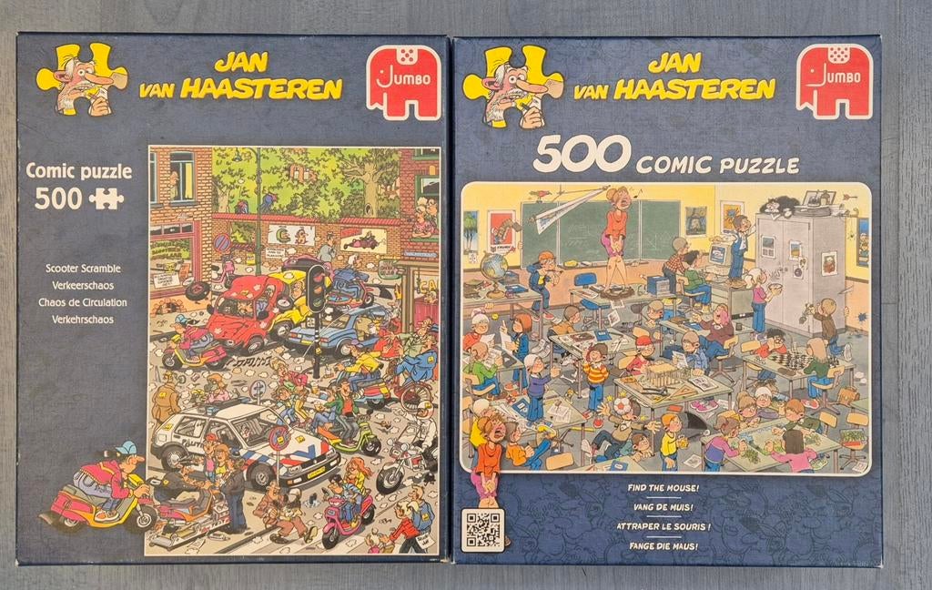 Wasgij en Jan van Haasteren puzzels, Ophalen of Verzenden, 500 t/m 1500 stukjes, Gebruikt, Legpuzzel