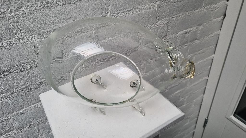 Glazen varken, Antiek en Kunst, Antiek | Glas en Kristal, Ophalen of Verzenden