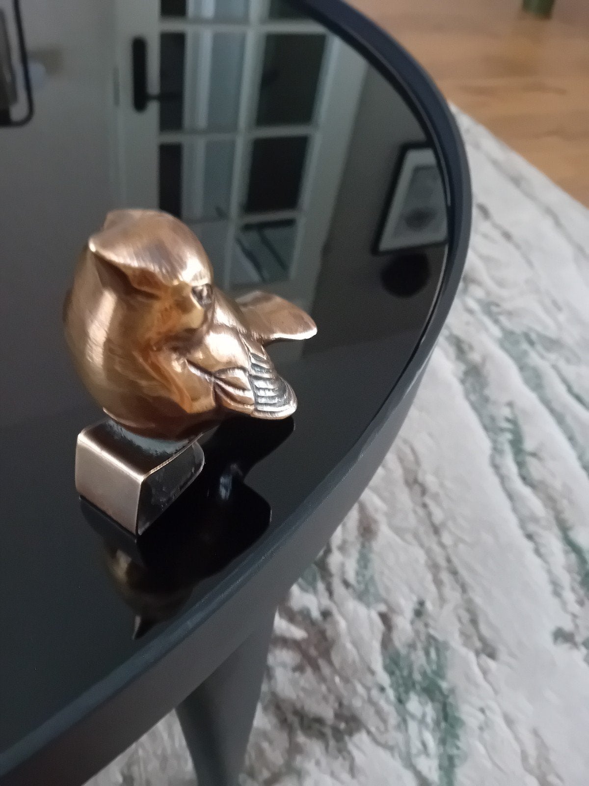 Massief  bronzen vogeltje antiek NU 15 EURO!, Ophalen, Brons