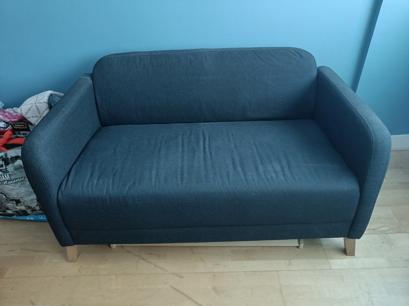 IKEA LINANÄS 2-zitsbank Vissle donkergrijs, Ophalen, Gebruikt, Tweepersoons, 75 tot 100 cm