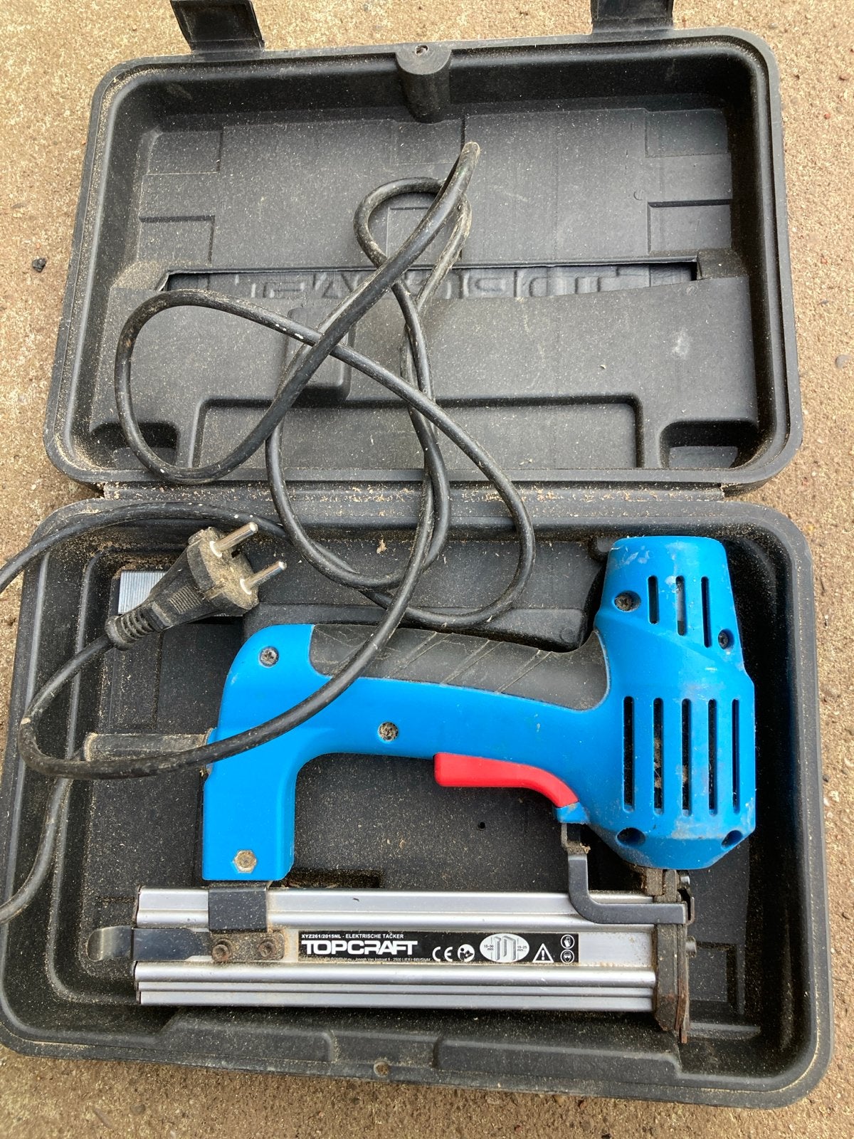 TOPCRAFT Elektrische Tacker XYZ2612015NL met koffer, Doe-het-zelf en Verbouw, Ophalen, Gebruikt