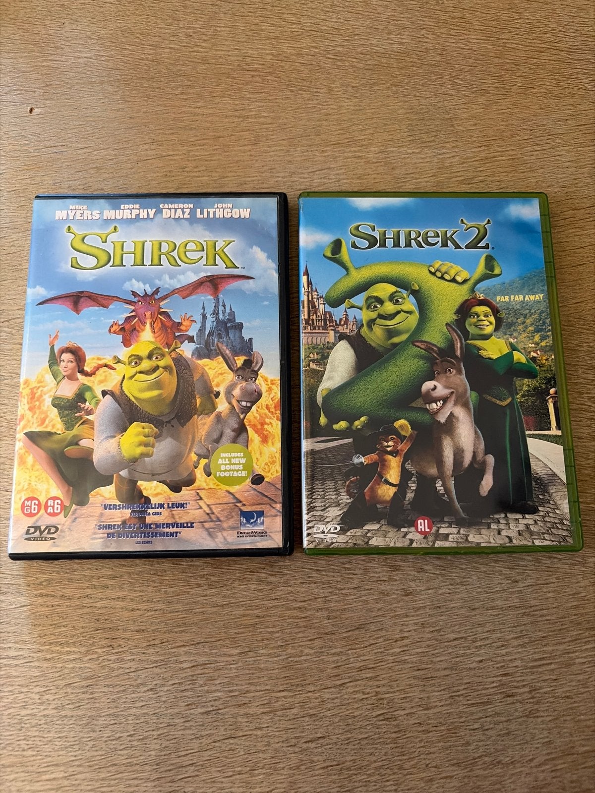 Shrek DVD Collectie: Shrek 1, 2 en De Derde, Gebruikt, Animatie, Verzamelbox, Verzenden