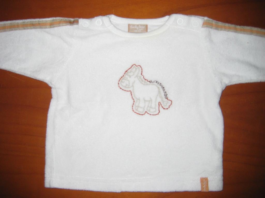 Shirt in ecru, 50/56, ducky beau, Ophalen of Verzenden, Zo goed als nieuw, Jongetje, Shirtje of Longsleeve