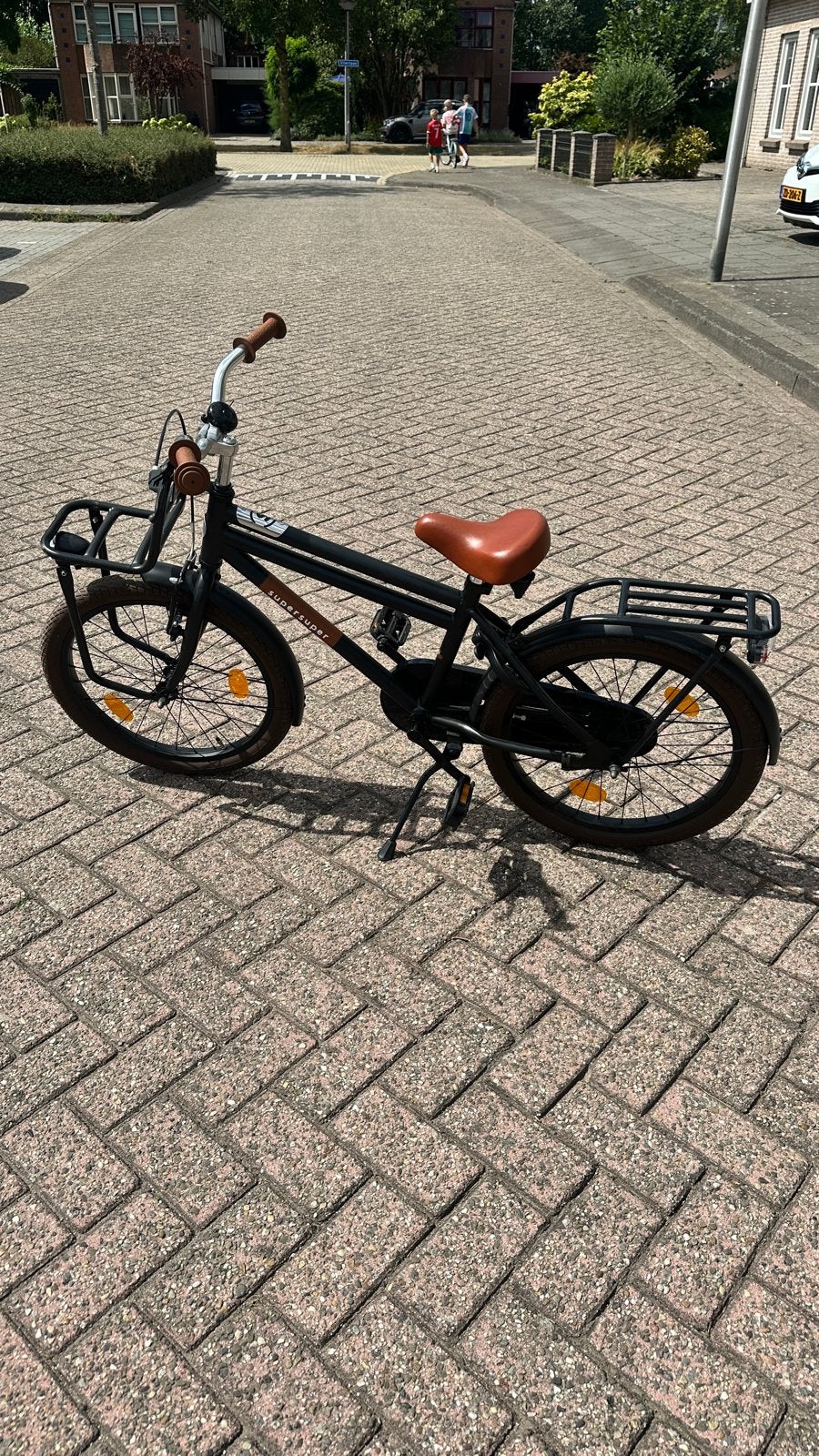 Kinderfiets 20 inch met voordrager, Ophalen, Gebruikt, Terugtraprem, 16 tot 20 inch