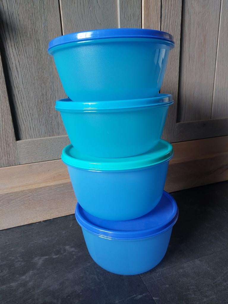 Tupperware schalen 2x 1,5l en 2x 2l
- Weinig gebruikt, Ophalen of Verzenden, Zo goed als nieuw, Groen, Bak of Kom