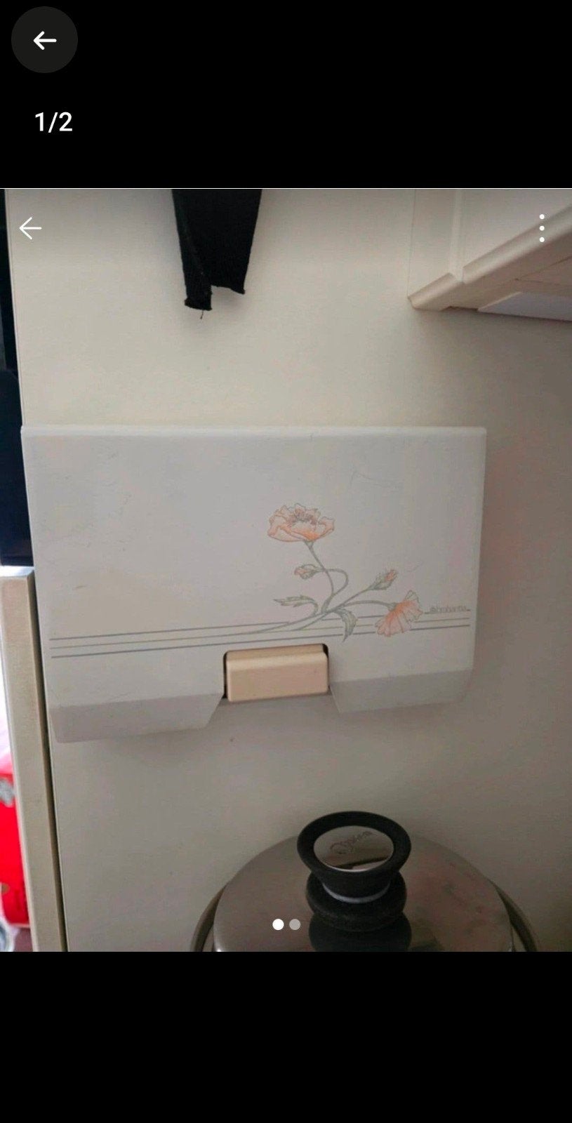 Vintage Brabantia filterzakjes houder met bloemmotief, Ophalen of Verzenden