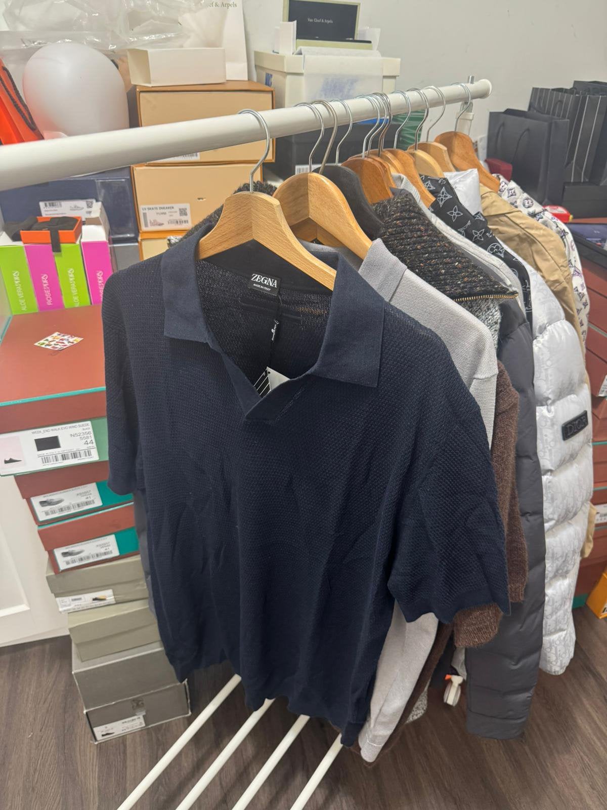 Zegna Premium Cotton Polo Shirt donkerblauw, Ophalen of Verzenden, Nieuw, Blauw