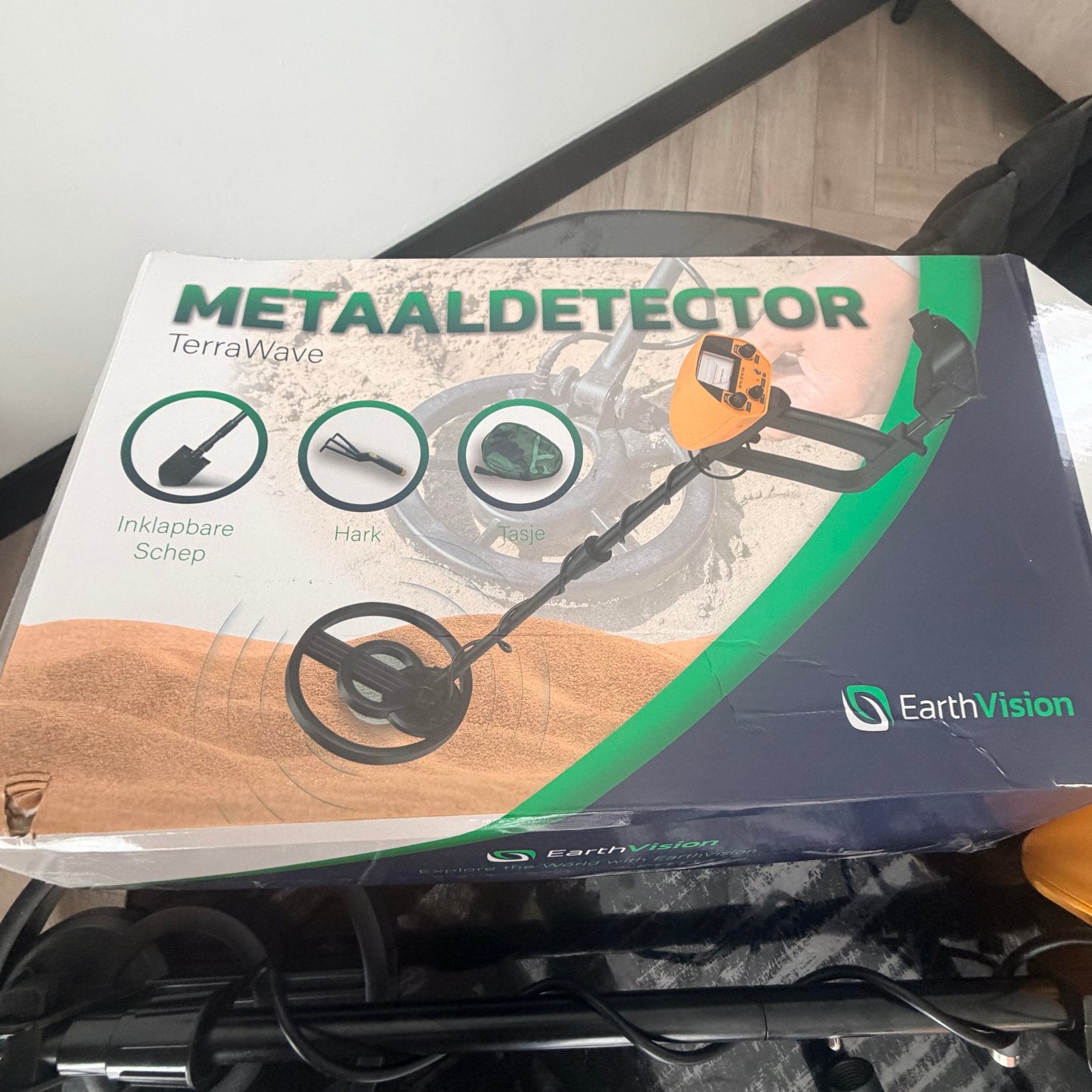 Nieuwe EarthVision TerraWave Metaaldetector Set, Hobby en Vrije tijd, Metaaldetectors, Overige merken, Nieuw, Ophalen of Verzenden
