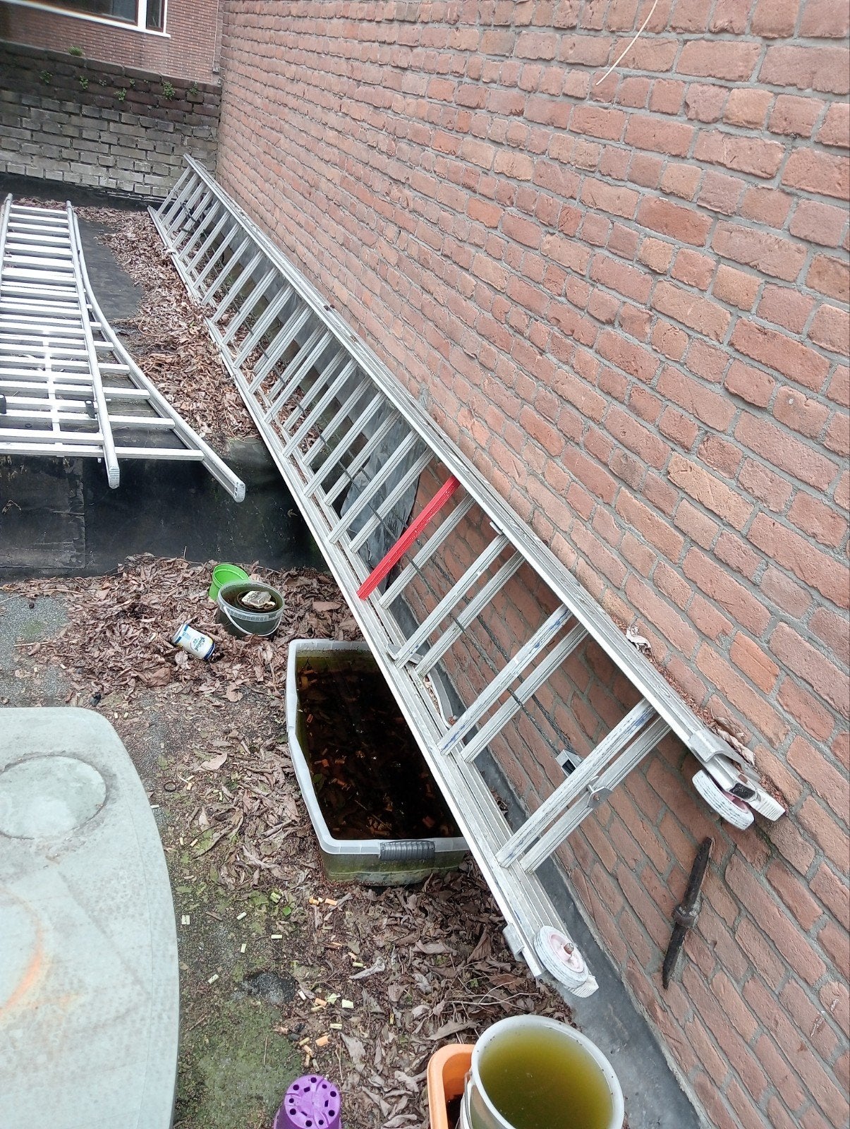 Aluminium ladder Altrex. 12 meter, Doe-het-zelf en Verbouw, Ladders en Trappen, Ophalen, Gebruikt, Ladder, Opvouwbaar of Inschuifbaar