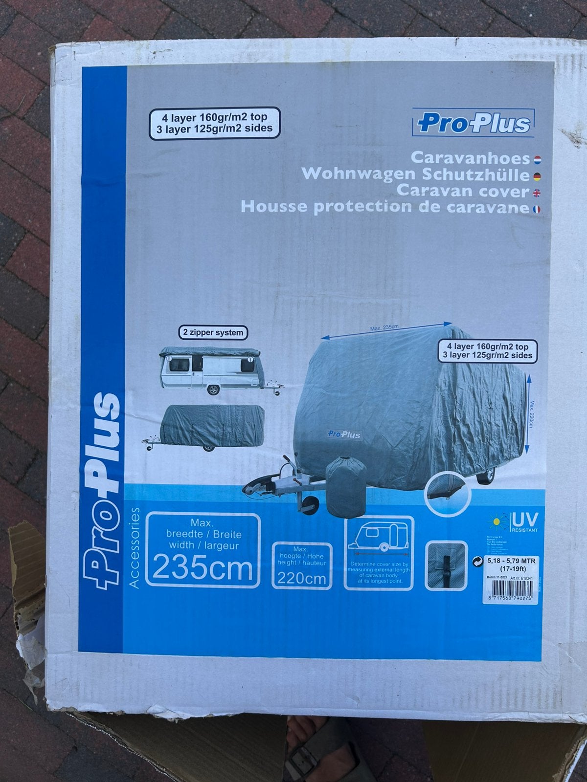 ProPlus caravanhoes 5,18–5,79 m  max. 235, Ophalen, Nieuw
